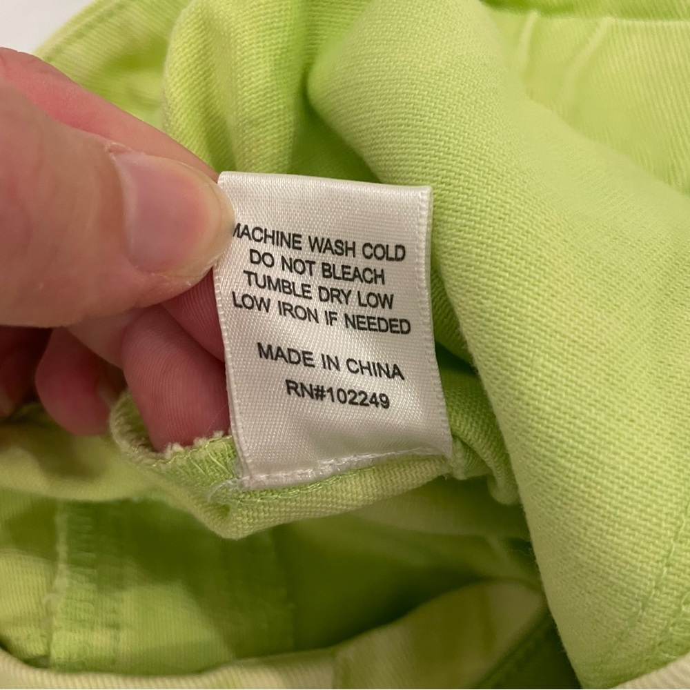 Lime Green Cotton Women's High Waisted‎ Jean Shorts Size Small - Picture 9 of 9